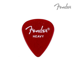 펜더 피크 캘리포니아 클리어 RED Heavy Fender 351 Shape California Clear Pick 098-1351-509